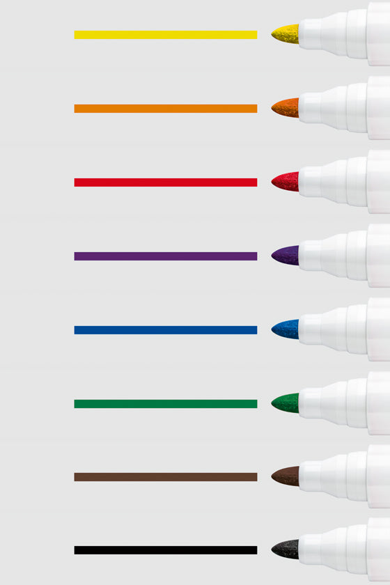 Whiteboardmarker, 8-er Set, Rundspitze 2mm - roomours.de